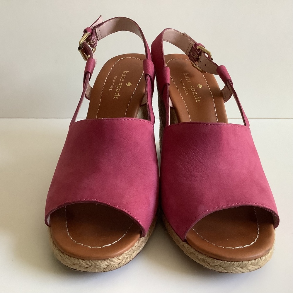 kate spade Hot Pink Espadrille Wedge Sandals - Picture 3 of 10